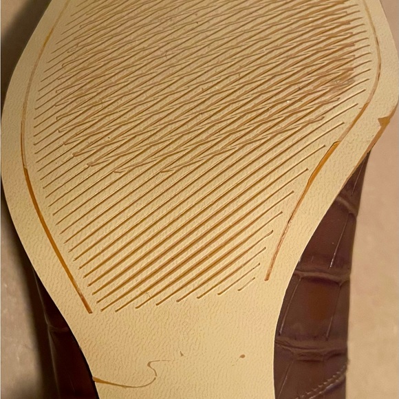 NEW Clarks Kaylin Cara II block comfort heels, Dark Brown faux Crocodile, sz 10 - Picture 4 of 6